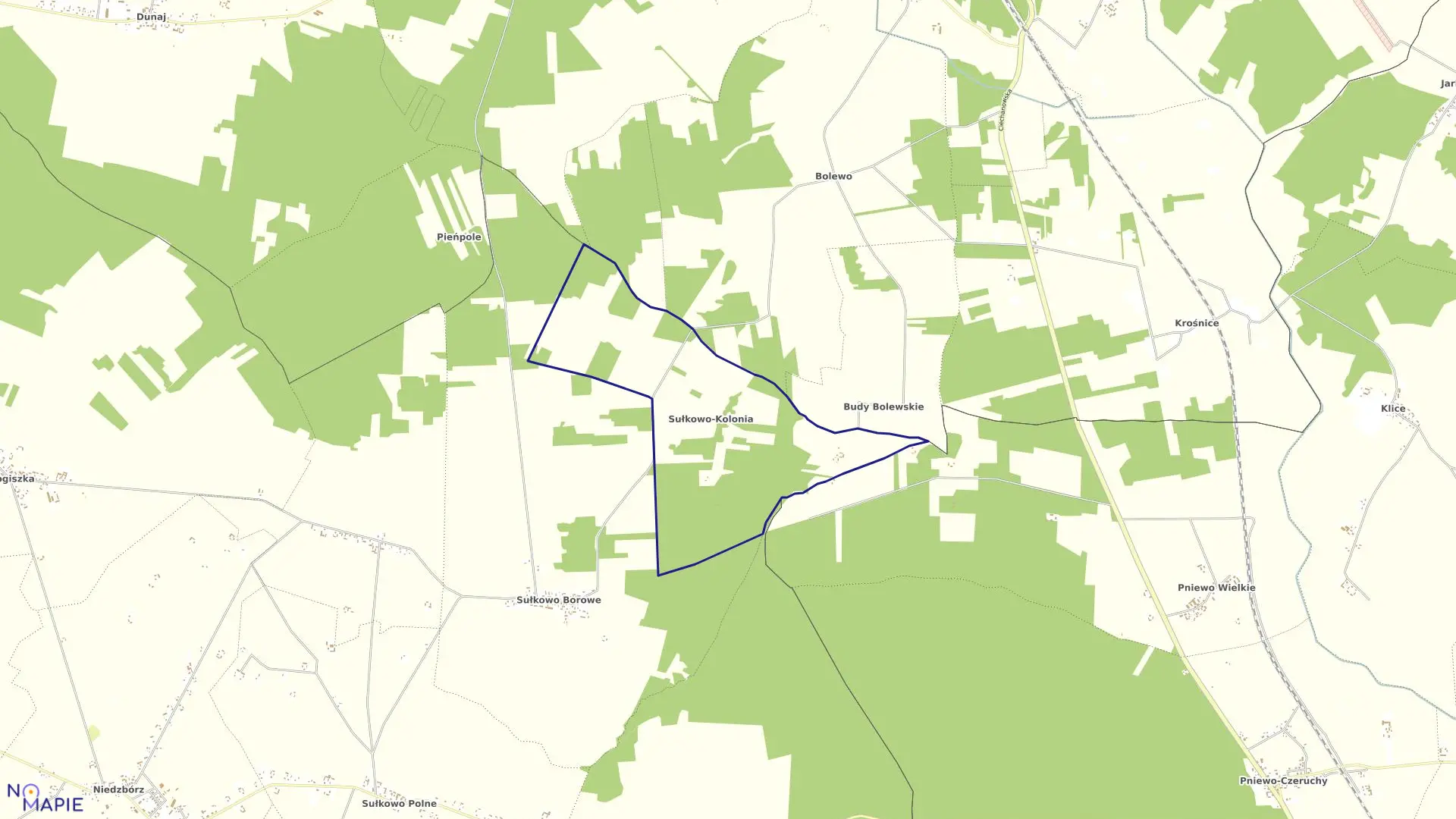 Mapa obrębu SUŁKOWO KOLONIA w gminie Stupsk